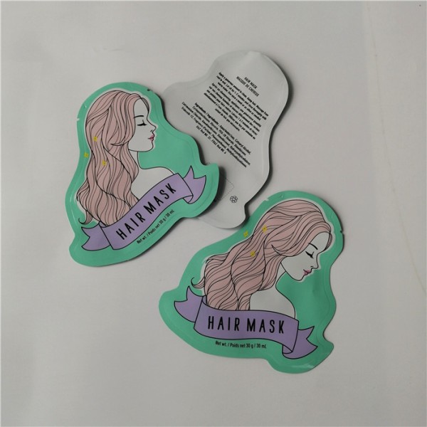 Matte blue cosmtic packaging bags customized flat foil sachets