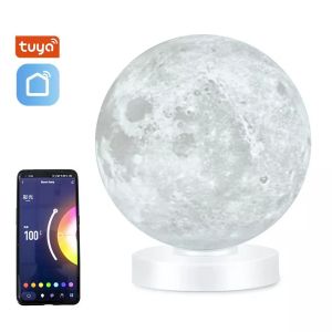 Quality Glomarket Tuya Smart WiFi LED Light 3D Print Moon Light Dual Mode Dimmable for sale
