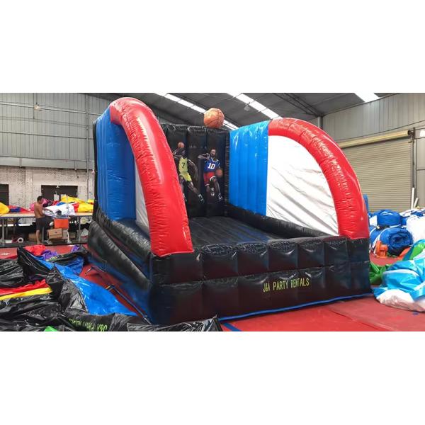 Interactive Shooting Game Launch Inflatable Bounce Bed with Blower and Customized Color