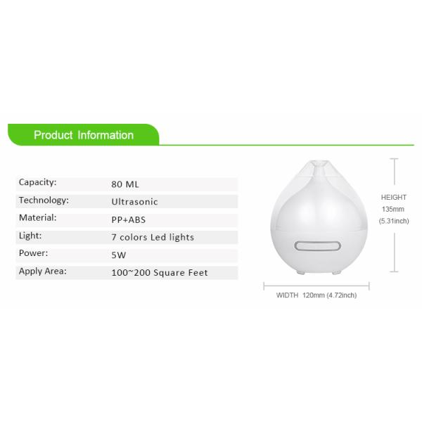 Room Cool Mist Electric Perfume Diffuser Ultrasonic PP Material