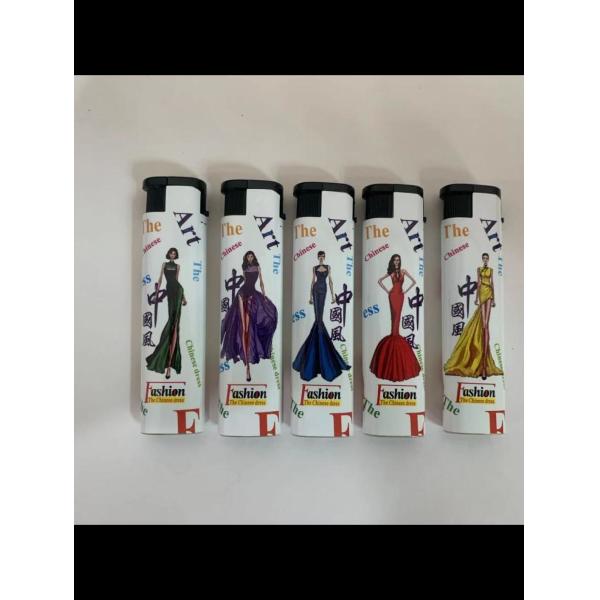 Plastic Torch Butane Lighter Refill for Kitchen Portable Slim Windproof Gas Lighter
