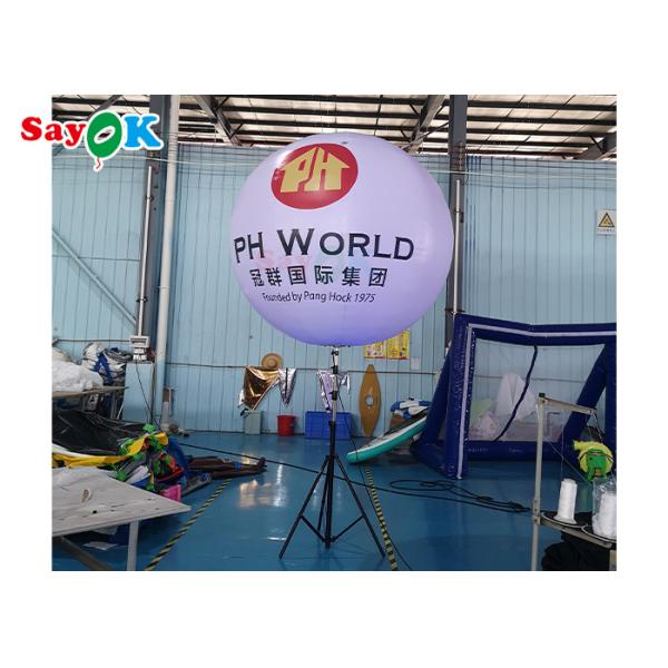LED Bracket Floor Inflatable Balloon Interactive Decoration Light Event Luminous Ball Advertising