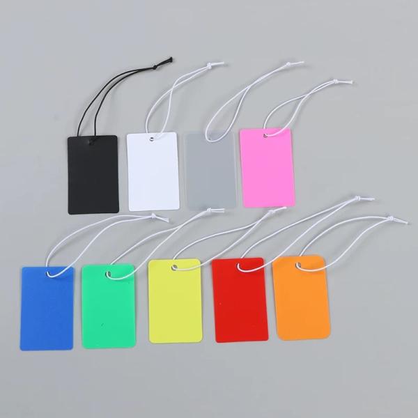Plastic Blank Tag PVC Recycle Corful Rectangle Die Cutting Hang Tag