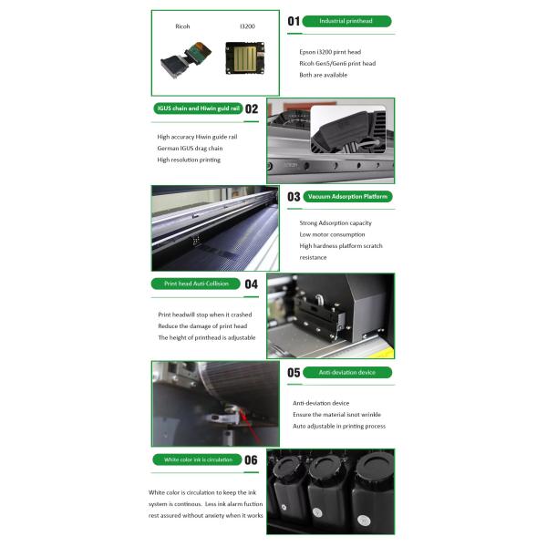 Easy To Operate Hybrid UV Flatbed Printer Printing Machine
