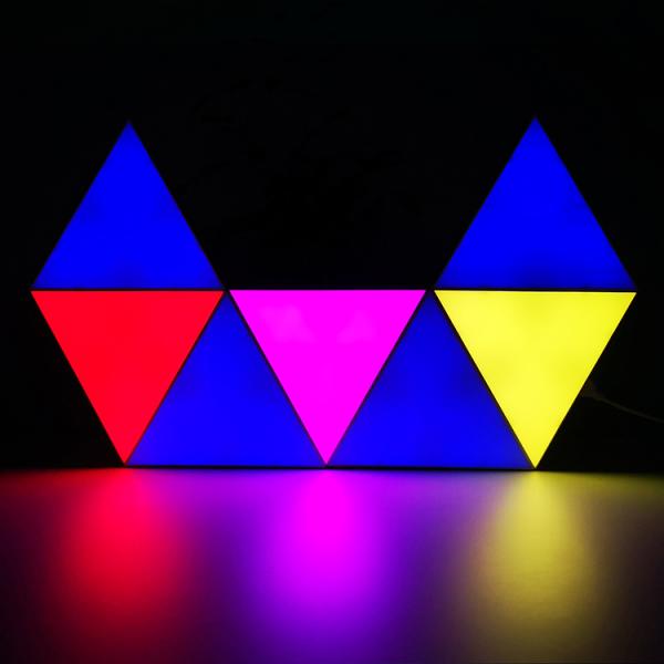 Smart Wifi Control LED Holiday Lights RGB Smart Triangle LED Light Panel For Living Room