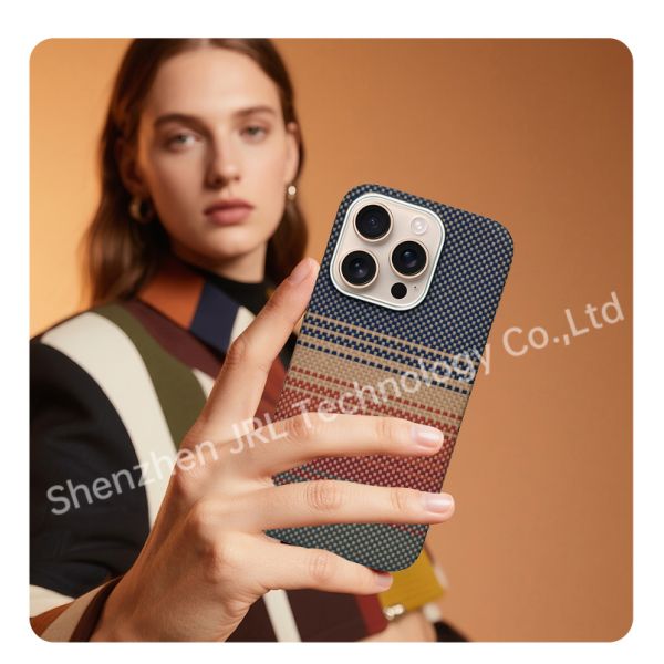 Customized Sunset Pattern Super Thin Aramid Carbon Fiber Mobile Cover for iPhone 17 Pro