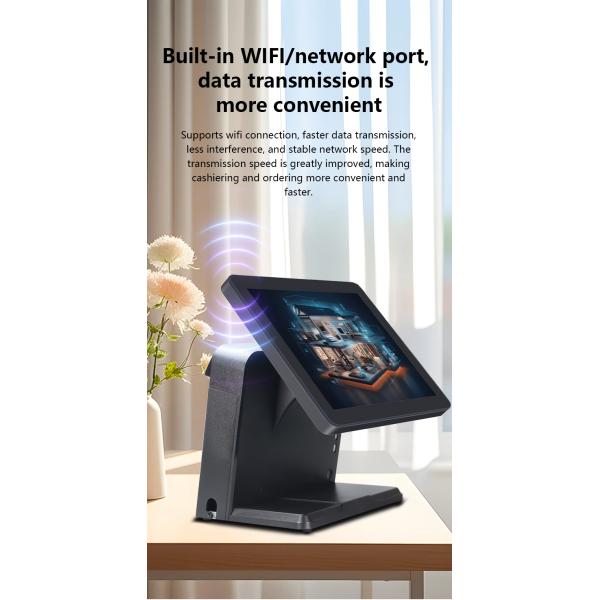 Advanced 15.6" Touch Screen POS System with Customer Display Software Payment Terminal Cash Register Machine