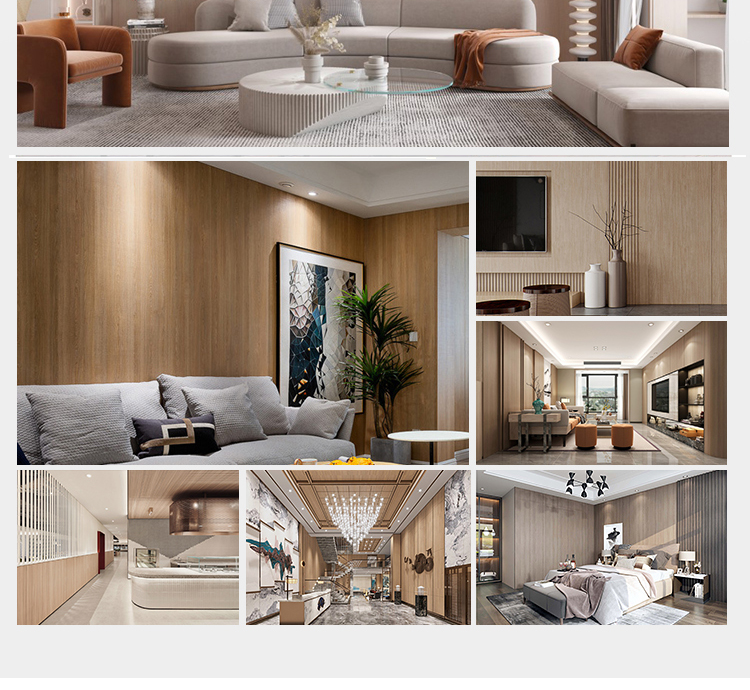 Decorative bamboo charcoal board PVC Wall Panels Manufacture Wood Panels Decor Interior
