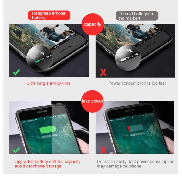 1821mAh IPhone 8 Battery Replacement , Grade A Rechargeable Iphone 8 Lithium Battery