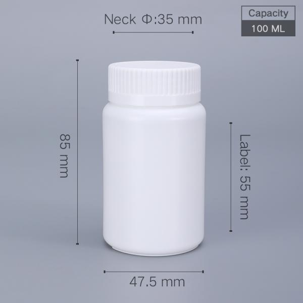 Injection Plastic 100ml 3.5oz Custom HDPE Liquid Container for Pharmaceutical Pill Bottle
