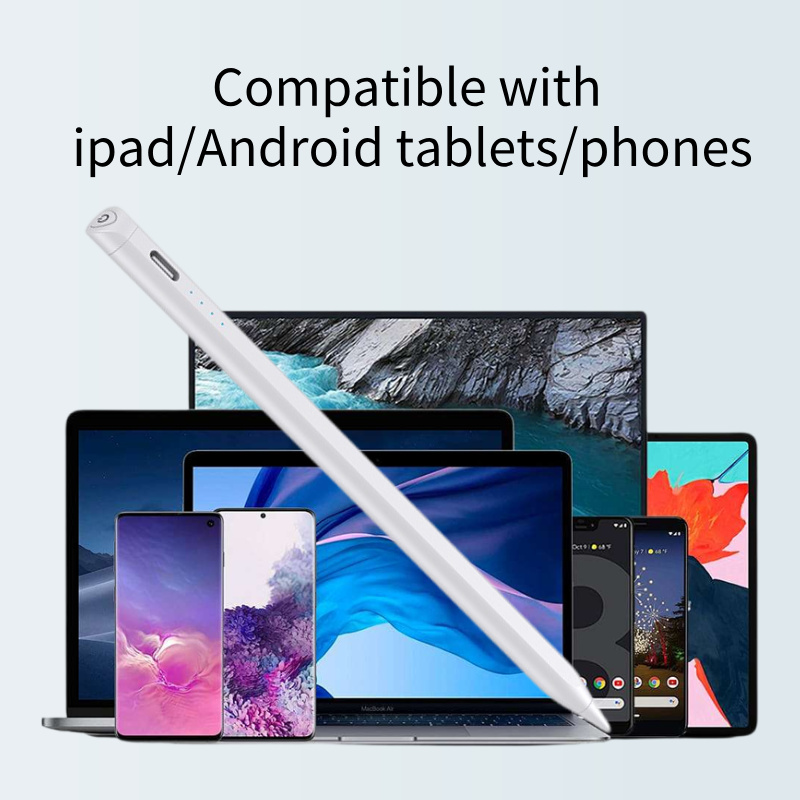 Push Button Switch Universal Stylus Magnetic Attraction Replaceable Nib for iPad Pencil IOS/Android Touch Screen Aluminum