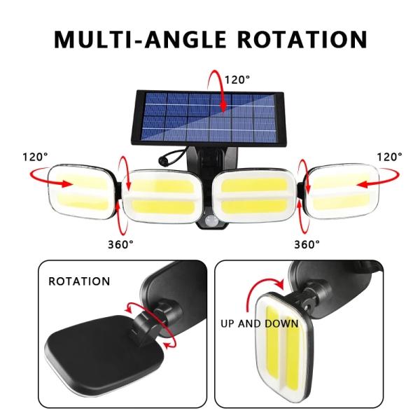 Wireless Big 6V 3W Panel Solar Motion Sensor Wall Light Waterproof