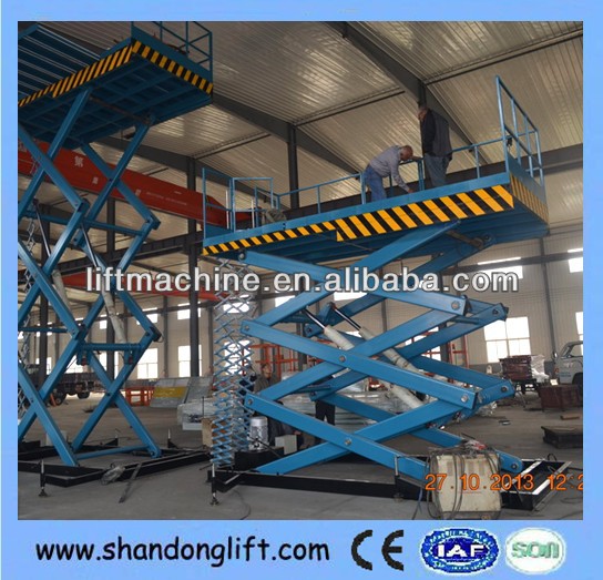 Warehouse Hydraulic Scissor Lifting Equipment for Cargo Loading / Material Handling