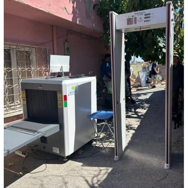 L-Shaped Scan Technology X Ray Bags Scanner for Security Inspection with High Resolution Touch Screen
