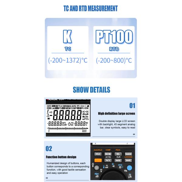 VICTOR 98A+ VICTOR Digital Multimeter 22000 counts display auto range multimeter with USB