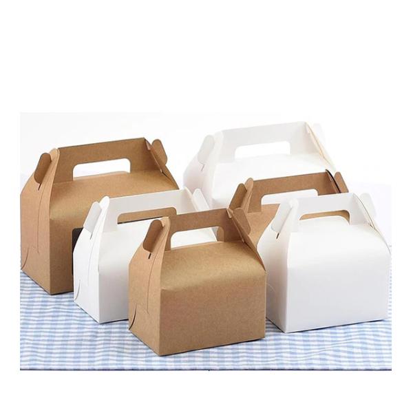 Cake Bakery Height 8cm Custom Food Packaging Boxes With Handle