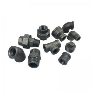 En 10242 Malleable Iron Pipe Fittings 90 Degree Elbow Normal Black Color