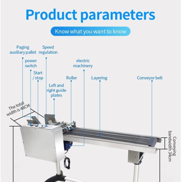 120w High Speed Full Automatic Dater Printer Coder Used Feeder Paging Machine with Conveyor