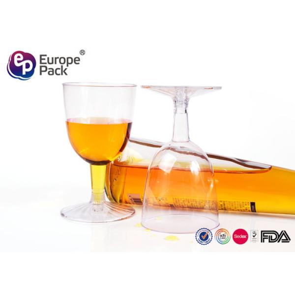 Custom Plastic Champagne Glasses Disposable Ps Material Diifferent Color