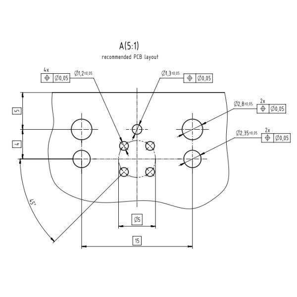 21033814440 Circular Connector M12 Angled For Rear Mounting