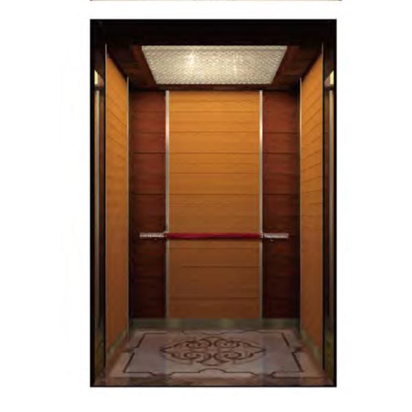 Gold Mirror Residential Elevators Cabin Decoration For Passenger Lift