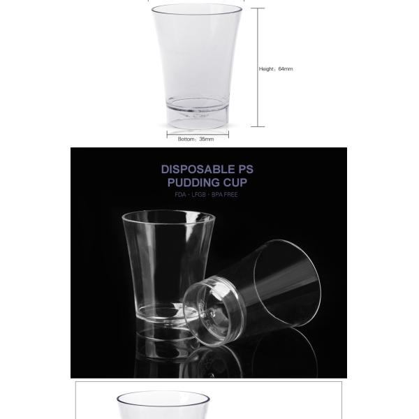 Wholesale clear disposable plastic water yogurt packaging cups with multi use