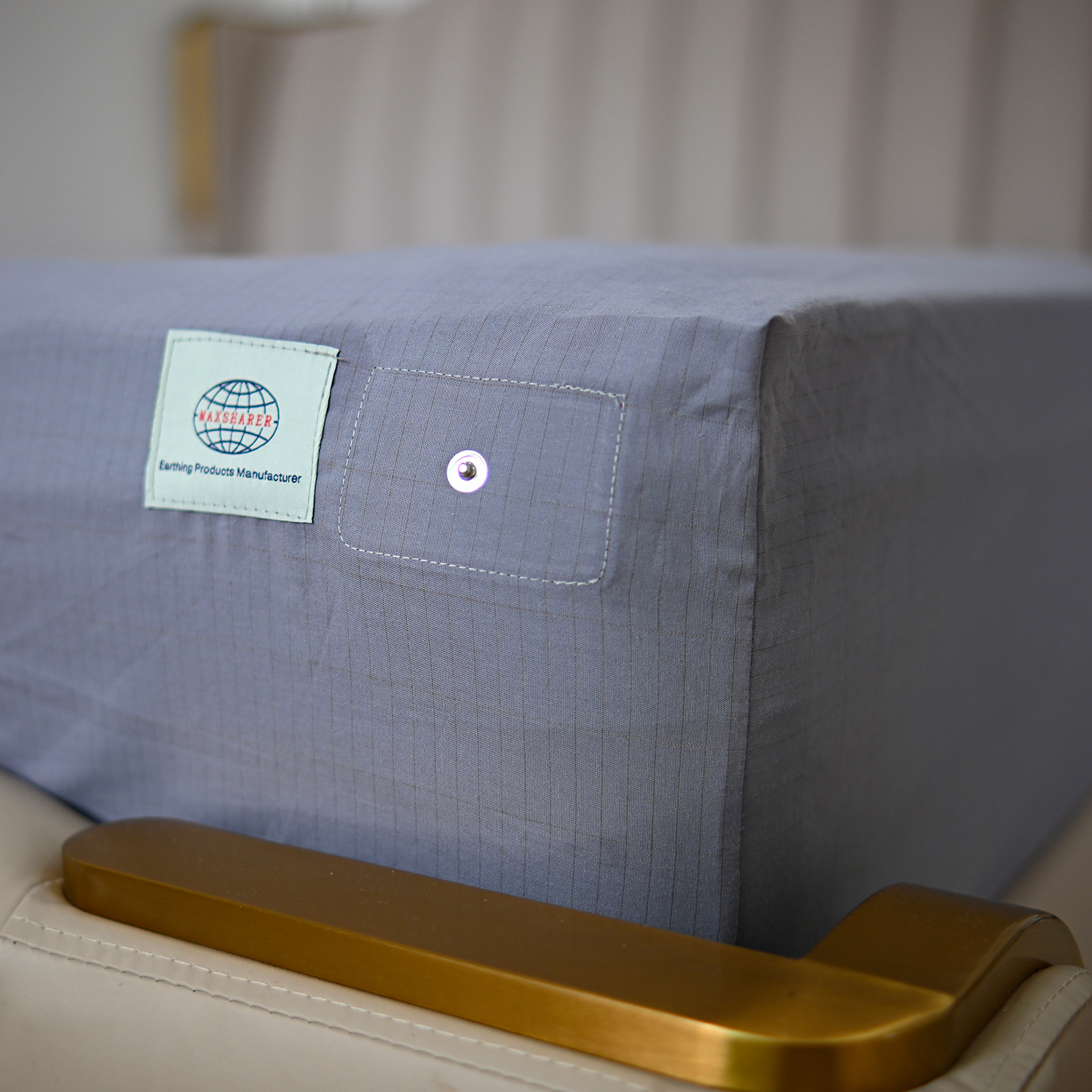 Grounding Blanket/Bed Sheet for Better Sleeping Grounded Throw Kit With Silver Fiber Grounding Bed Sheet in Health Life Style