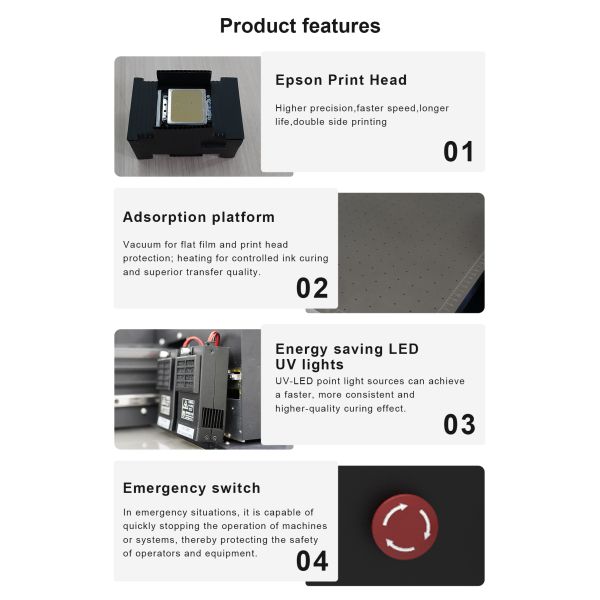 KECAI A3 3040 UV Flatbed Printer XP600 Print Head High Precision Digital Printing Machine for Acrylic Metal Glass Wood Leather