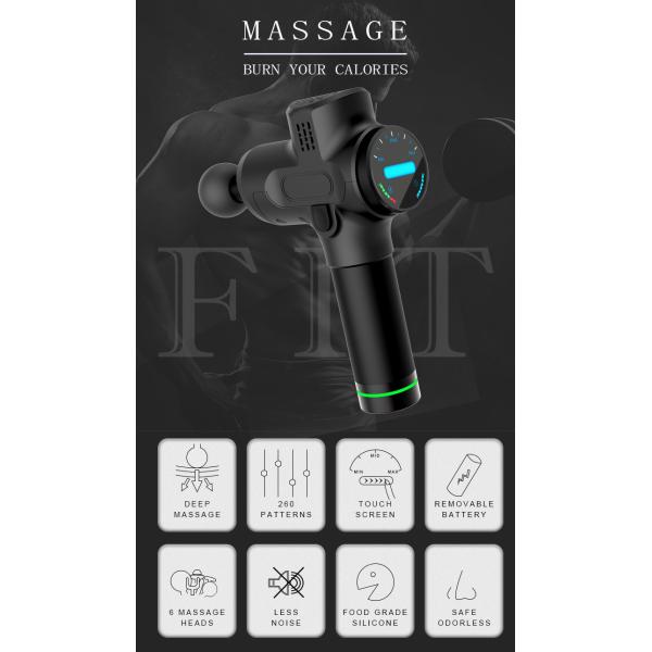Heating Handheld Muscle Massager 2400mAh Pulse Deep Tissue Massage Gun