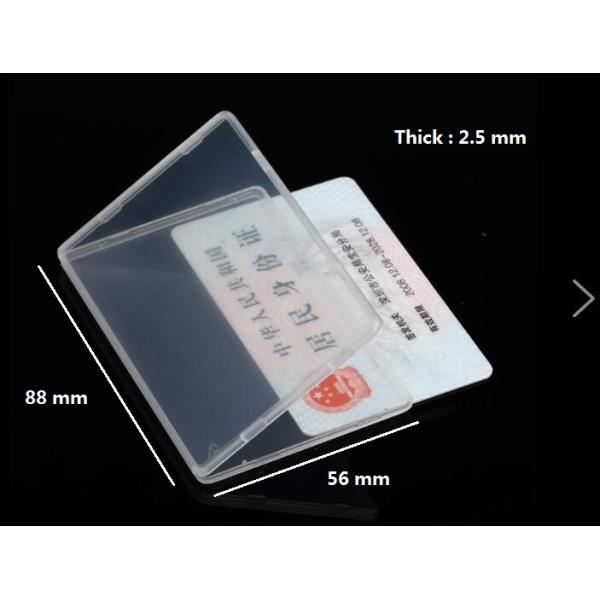 White Translucent Hard Plastic Badge Holder , Rigid Name Badge Printer