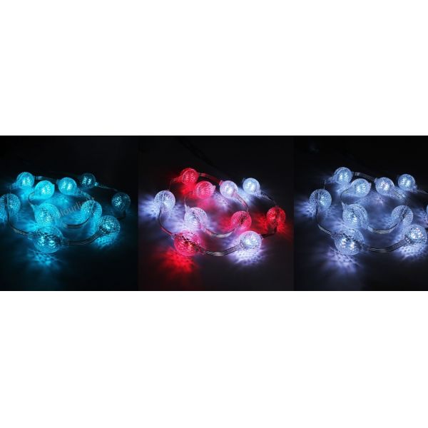 Matrix Dynamic Video Effect 35mm Crystal LED Pixel Ball Curtain String Light