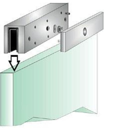 Access Control U Shaped Door Lock Bracket Aluminum Sandblast Finished