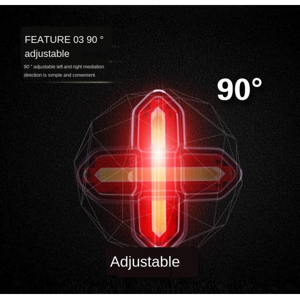 LED Waterproof Usb Rechargeable Bicycle Tail Light Mountain Smart Bicycle Tail Light 42.3g