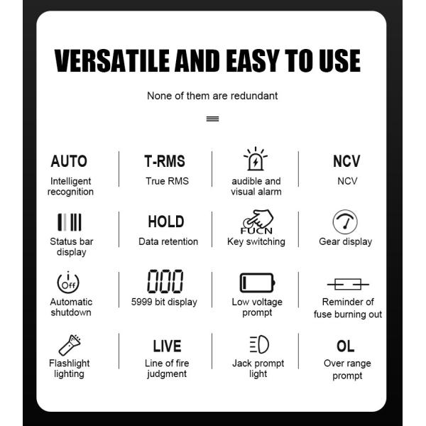 VICTOR 923E Digital Multmeter with colorful display Smart Auto range multimeter