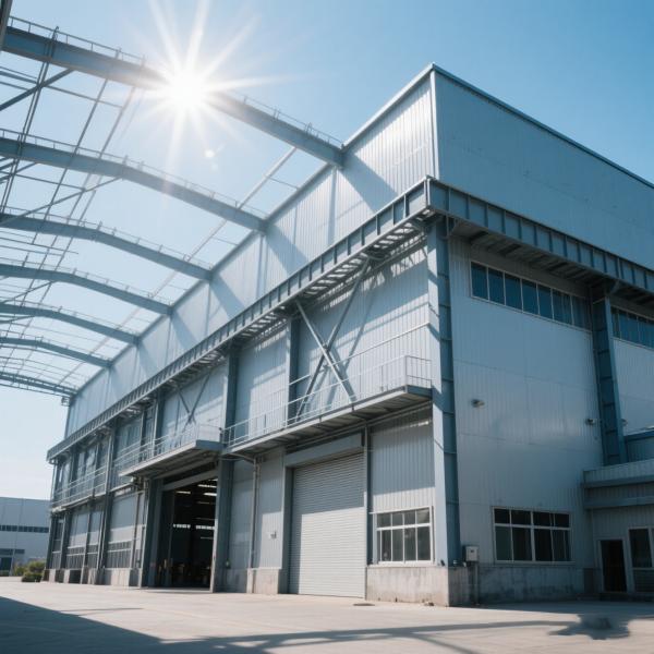 Custom Steel Frame Warehouse with Corrugated Panels