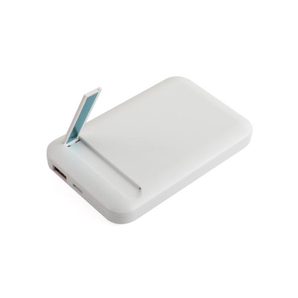 PC Portable Power Bank With Li Polymer Battery Small White Box Micro USB Type C Input Interface