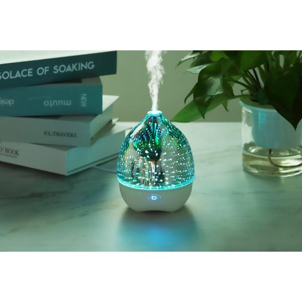 Indoor Automatic Shut Off Electric Aroma Diffuser 80ml With Colorful LED Light