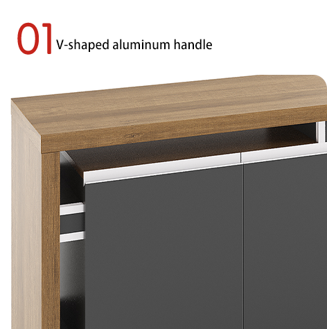 Industrial Design Style Rectangular Tea Table With Side Cabinet Doors for Storage Living Room Office Furniture Wood Panel Style