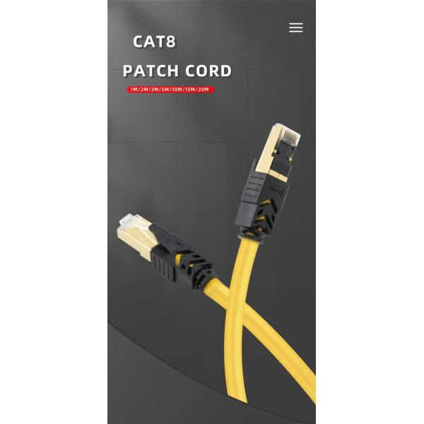 Multipurpose 4pair CAT8 Patch Cord 3m 5m 10m 15m High Performance