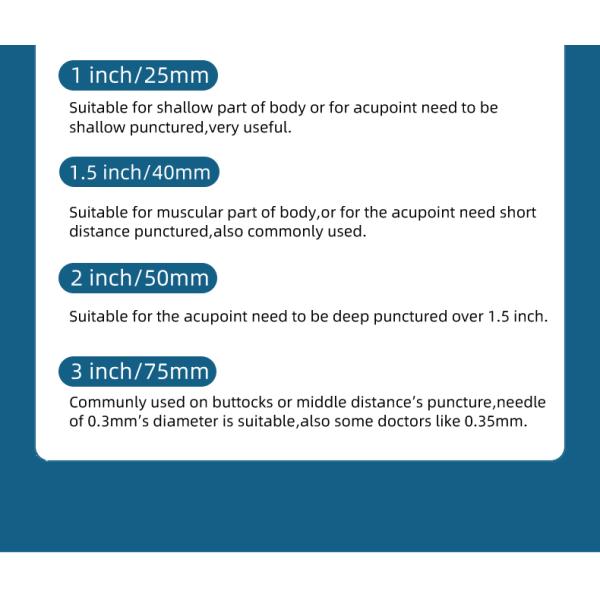 Custom Made Different Sizes Wholesale Disposable Chinese Acupuncture Needle Stimulator