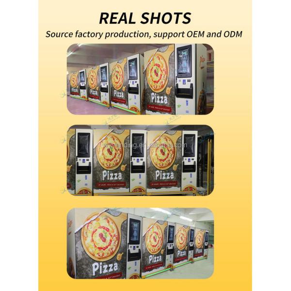 XY Axis Lift Self Service Frozen Heated by Microwave Oven Fast Food Custom Lets Pizza Vending Machine