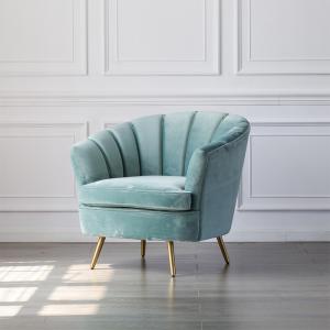Quality Modern fancy design living room furniture single seat sofa event wedding sofa stainless steel legs velvet sofa chair for sale