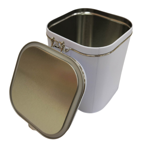 Custom Printed Lockable Tea Caddy Tin Offset CMYK Printing Tea Tin Box