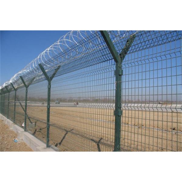 Welded Wire Security Fence With Razor Wire For High Level Security