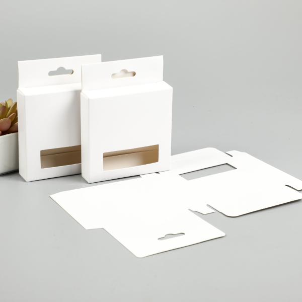 Recycled Materials Square Electronic Data Cable Earphone Packaging Cardboard Paper Box