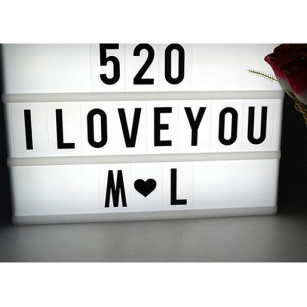 USB 5V LED Alphabet Light Box , A4 Marquee Light Box With Changeable Letters