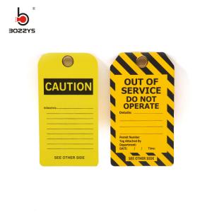 Quality Universal PVC Re-erasable tagout sign Suitable to Overhaul of lockout-tagout equipment safety warning for sale