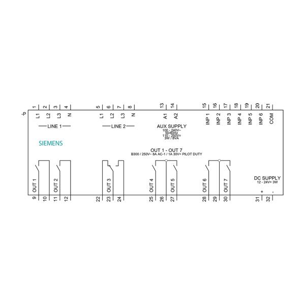 SENTRON 3KC LCD 144x144 mm ATC6300 Intelligent Conversion Controller for MCCB ACB LBS