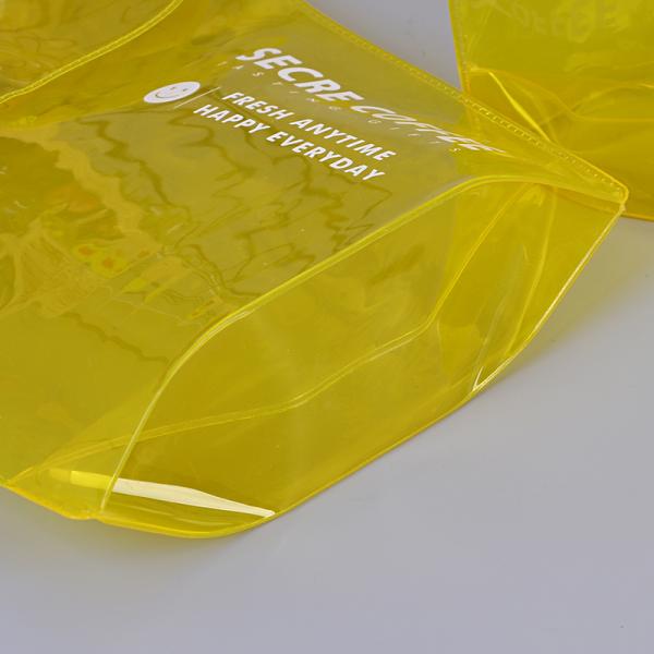 Zip Plastic Button Bag Waterproof Clear Cosmetic Pvc