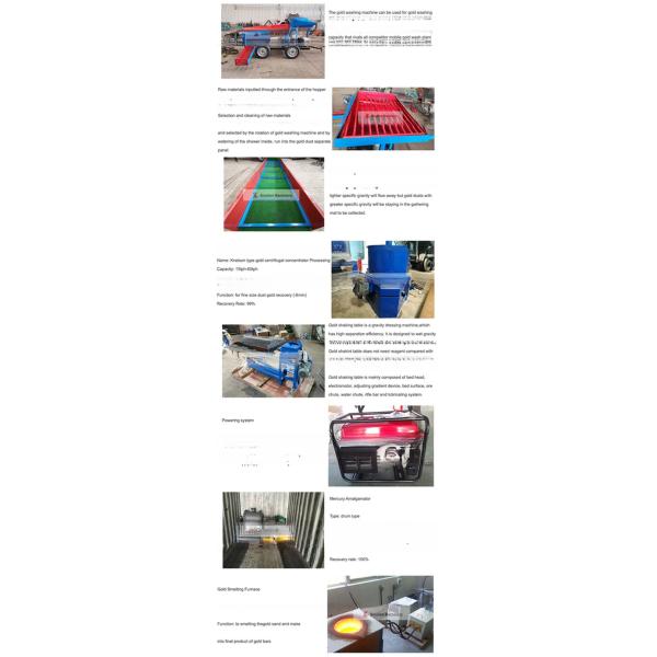5-10t/h Mining Concentration Gold Processing Equipment for Small Scale Gold Mining Sale